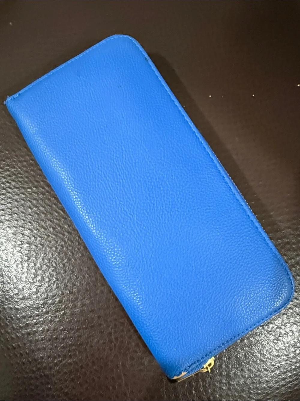 Blue Leather Phone Wallet Case - Unbranded